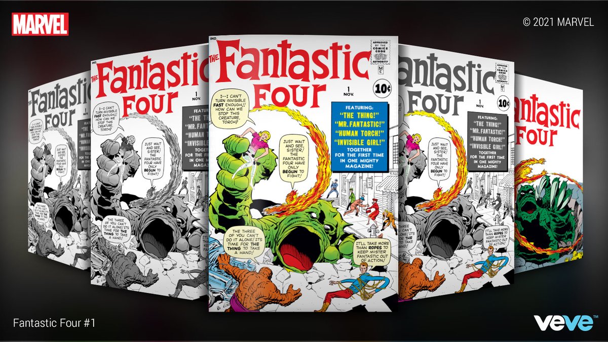 4️⃣ Marvel's first family adventures into the world of digital comic collectibles! 'Fantastic Four' #1 is available from <a href="/veve_official/">VeVe | Digital Collectibles</a> now: bit.ly/3giomD7
