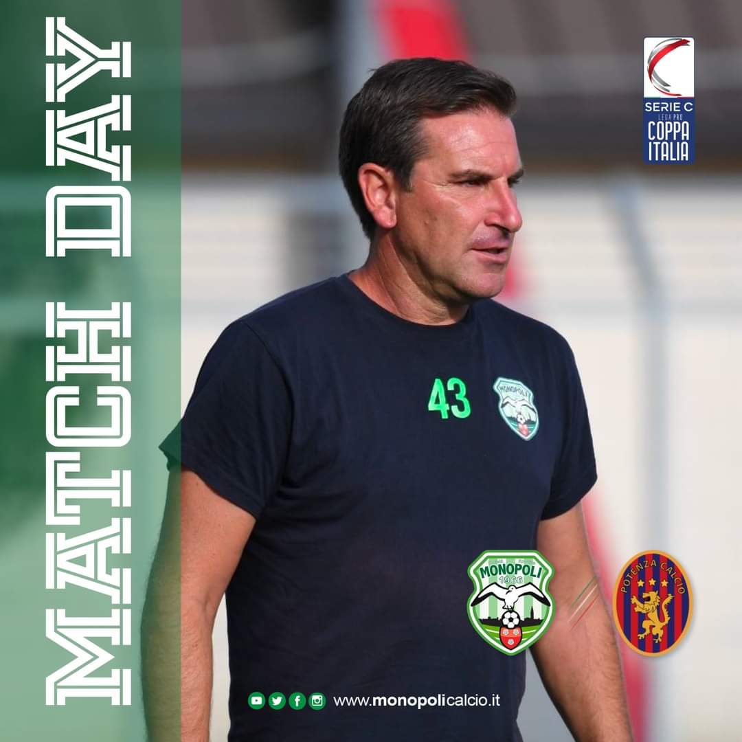 MonopoliCalcio's tweet photo. Siete pronti a tornare al Veneziani ⁉️
MATCH DAY 🔥
🏆 1º turno Coppa Italia Serie C
🆚 Potenza Calcio Official
🏟️ "Vito Simone Veneziani" - Monopoli
🕗 21.00
📺 ELEVEN SPORTS
📲 Aggiornamenti live ed interviste post gara sui nostri canali social.
#umnapl #monopolipotenza https://t.co/RM5Ceb4eHx