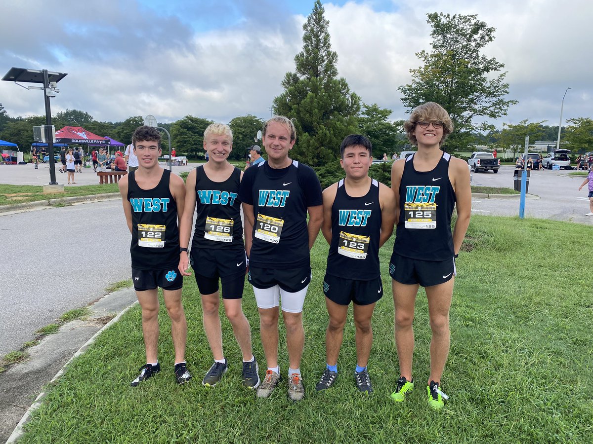 WestJTrack's tweet photo. The #runnercats took to the ground this morning at the RolesvilleHS Rise and run. It was a good course and a great first race of the season. https://t.co/HnR1BAx1Um