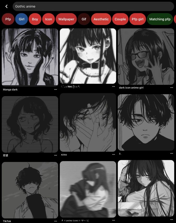 Manga icon / pfp  Gothic anime girl, Cute anime guys, Anime