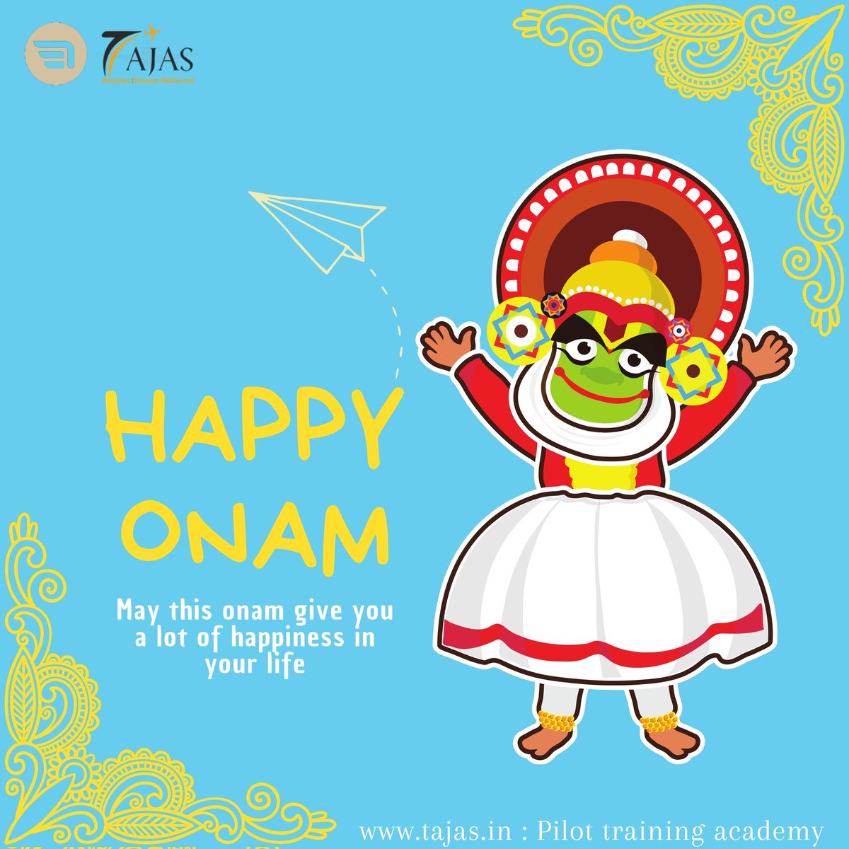 TajasAviation's tweet photo. #onam2021  #OnamVibes  #onamsadhya  #onamwishes  #OnamFestival  #pilot #cabincrew #airhostess #pilottraining https://t.co/nBkrGzPIt3