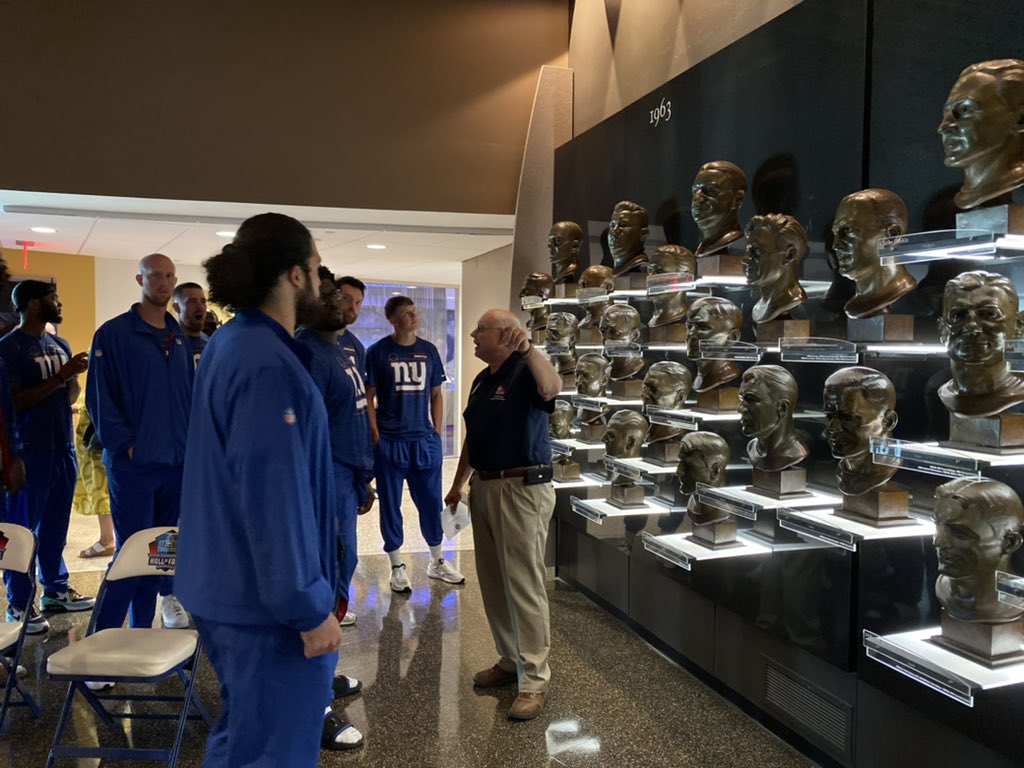 ProFootballHOF's tweet photo. The @Giants stopped by Canton today to tour the Hall prior to their preseason game this weekend in Cleveland.

#TogetherBlue https://t.co/3PLIe12FHJ