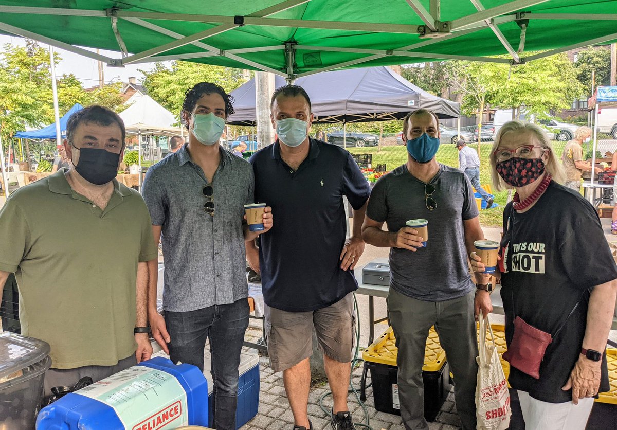 Great morning conversation at the <a href="/TheStopCFC/">The Stop Community Food Centre</a> Farmers Market this morning with @Carolyn_Bennett <a href="/JoshMatlow/">Josh Matlow</a> . Pleasure to meet <a href="/NathanStall/">Nathan Stall</a> ! #stclairwest