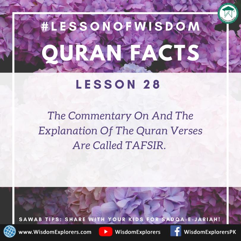 WisdomExplorers's tweet photo. Lesson of Wisdom # 28 - #QuranFacts #TarbiyahCourses #CoursesForKids https://t.co/sG3a56AefB