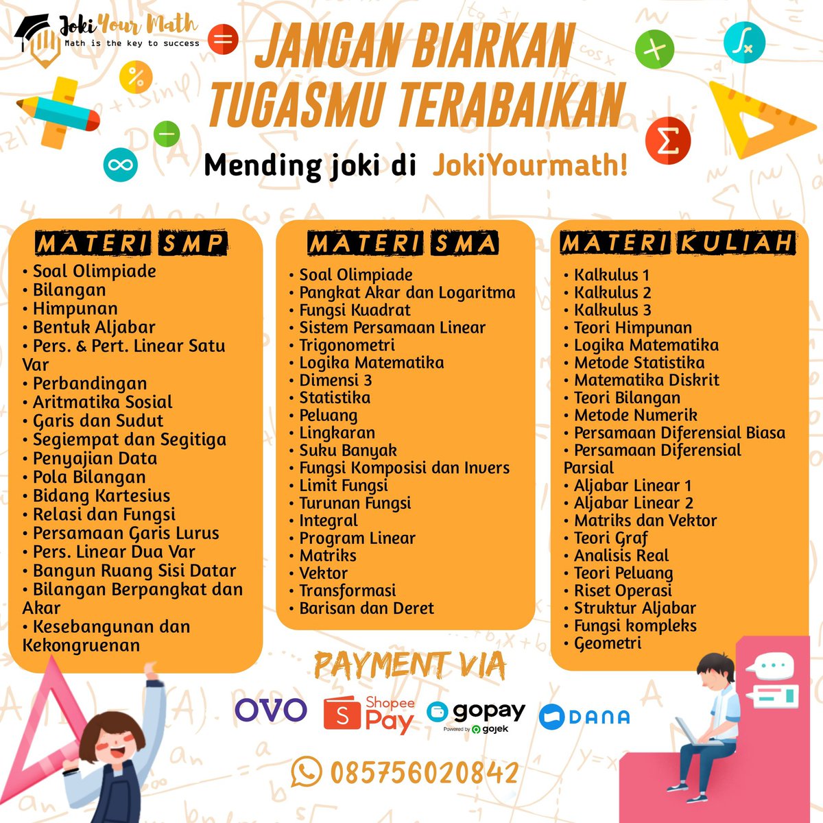 JokiYourmath's tweet image. Testimoni From #51🥰✌️

#jokimatematika #jokimtk #jokitugas #JokiYourmath