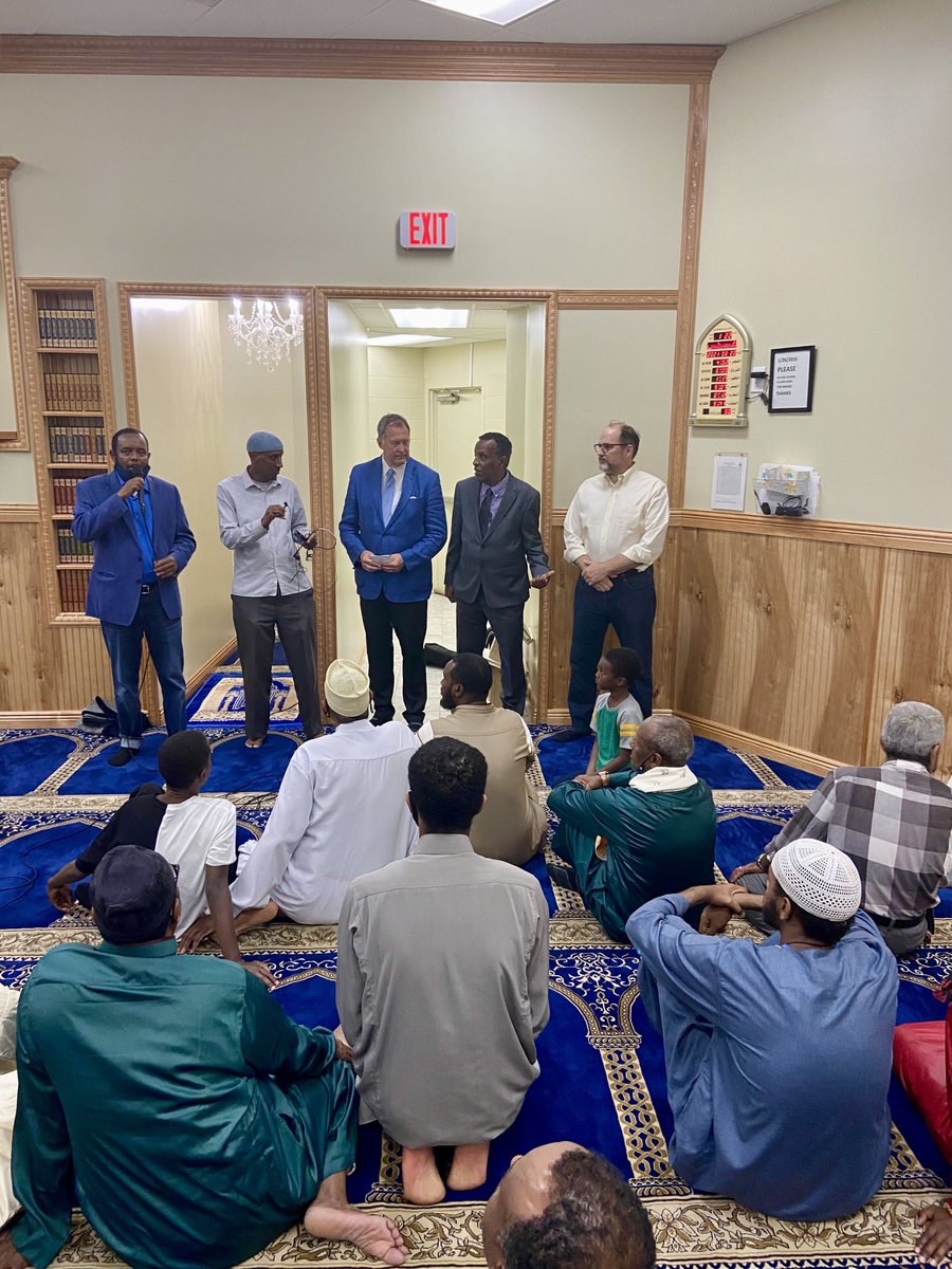 mpls_kevin's tweet image. It was an honor to attend the Jumu’ah prayer service yesterday at the Dar Al-Qalam Islamic Center. It&apos;s always a pleasure to meet with our East African neighbors and leaders to better serve and meet the needs of this community. Thank you for your hospitality and kindness!