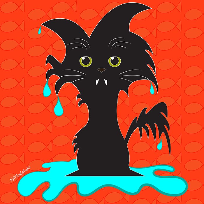 thefatfloof's tweet photo. Don't let us water down the importance of reading this post. This #FatFloof just discovered that his floof is not as floofy when wet. Snag him on @opensea (https://t.co/aoofRoq9Bg)! #NFTCats #NFTCatWorld #CatsofNFT #NFTcollectibles #NFTArt #NFTArtwork #NFTMarketplace #NFTForSale https://t.co/mSe1pFhizc