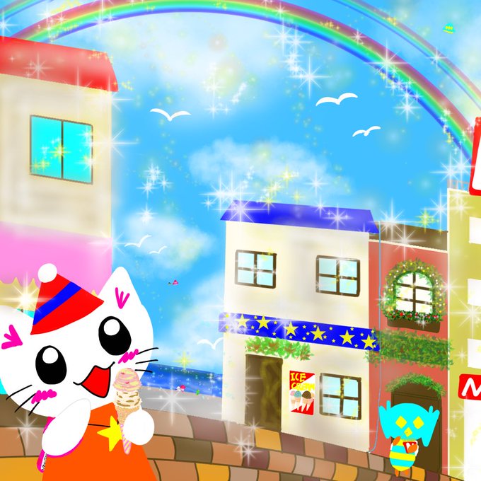 港町のイラストのtwitterイラスト検索結果