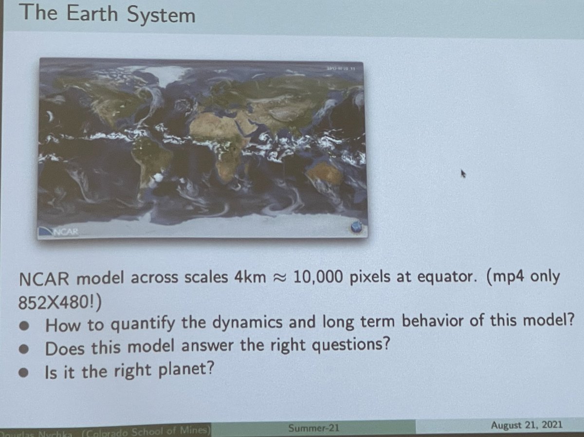 In the #SAMSI climate session, Doug Nychka first showed us “very high” resolution model output, and then asked  if these wonderful images were of “the right planet?”