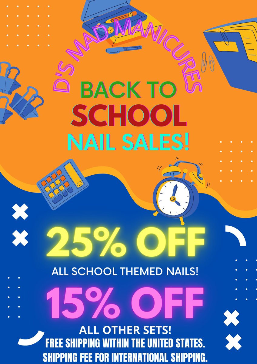 DManicures's tweet photo. Pinned 4 pinned?
Like comment retweet
Helping each other get sales 
My name is Daytona, I make and sell custom press on nails and am currently running a sale 🤑🤑🤑 please see photos below. Find me at https://t.co/VPfqKNyg7R 
https://t.co/VWqWzgVmtA 
https://t.co/CKnj4OnuIQ https://t.co/04rrt8XQeU