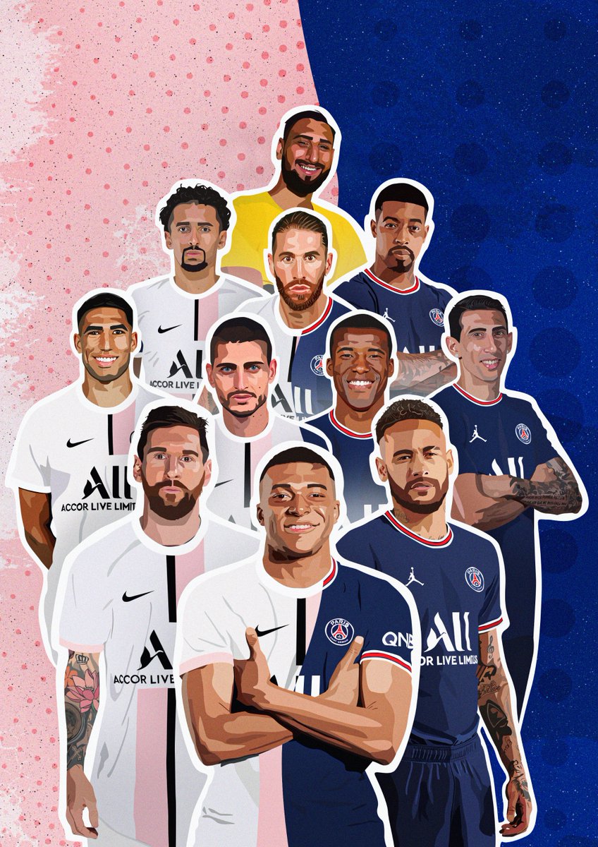 mcashgfx's tweet photo. SUPER TEAM ⭐
Paris Saint-Germain 2021/22!
🔵🔴
#PSG #Messi #Neymar #Mbappe https://t.co/ye0WChOSbg