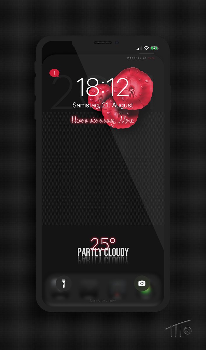 kleinmone's tweet image. Weekend setup ☀️

WeatherHTML2.0 by @thewaytozion 
🌺 on my wall by @Attairdu57slm 

Credits to YW for weather icons 

#nojailbreak #iOS15beta6 #iNNOVATION