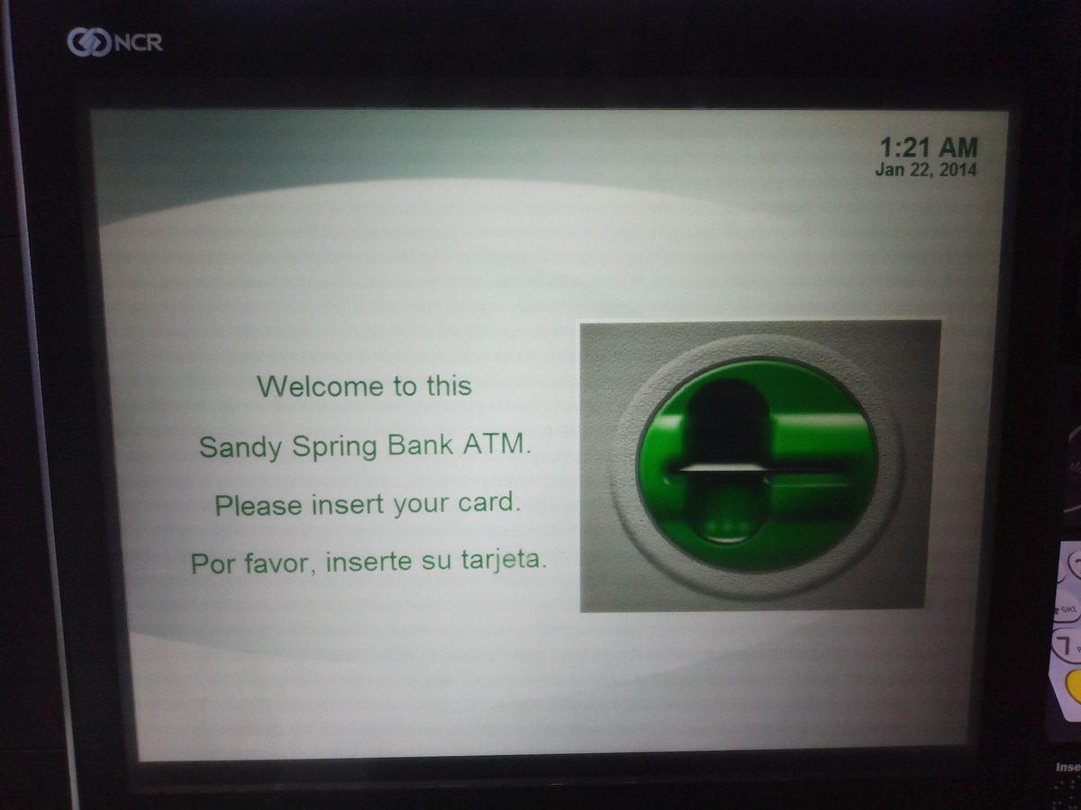 dashdashado's tweet photo. Renewed @Sandyspringbank monthly check: the @SSTransitCenter branch ATM has again time traveled to 2014.

(I doubt that depositing money today will get me seven years of interest when it is fixed.-) https://t.co/UrFJi5tLVK