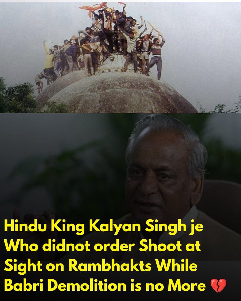 Vivek42628803's tweet photo. The man who sacrificed his chair for Lord Shree Ram, the one who is true Ram Bhakt
“Lakhs of Kar Sevaks were present but no bullets will be fired. This was my order.”
What you had done for Ram Mandir will be always remembered
#KalyanSingh
#ram_mandir 
@narendramodi 
#कल्याणसिंह https://t.co/1X6Cfsa0HJ