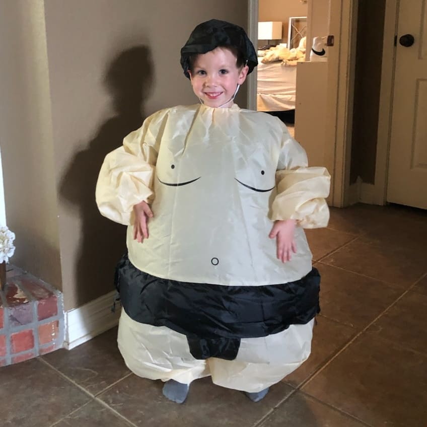 He has decided he is going to be an engineer until he is big enough to be a sumo wrestler #goals #dreambig