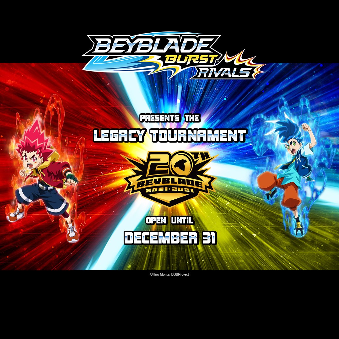 Beyblade Official on Twitter: "Bey-fans! Have you been training in the @beybladeburstrivals app? commemorating the 20th anniversary with a BEYBLADE BURST Rivals 20th Anniversary Tournament! tournament will run