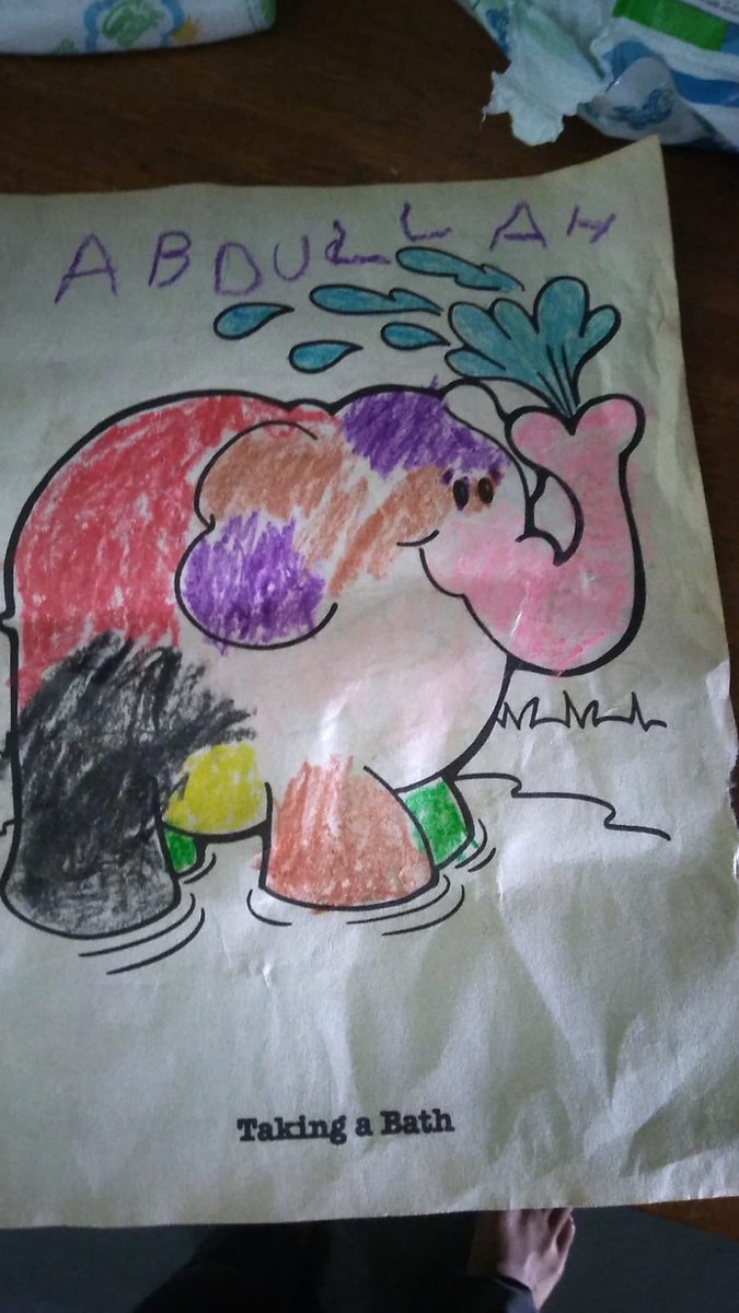 DijaPija's tweet photo. @swmtaylor An elephant my bestie's son coloured https://t.co/b0pcdQydtf