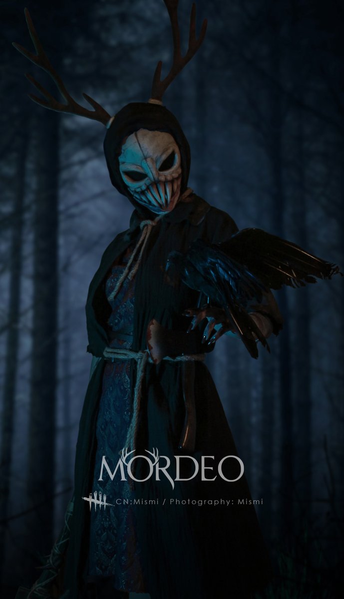 MismiMew's tweet photo. My Cosplay for The Mordeo huntress :) &amp; this skin is my favorest. @DeadByBHVR @CryptTV #DeadbyDaylight #dbdcosplay (All props are made by myself🌟) https://t.co/xgePY6SL7H
