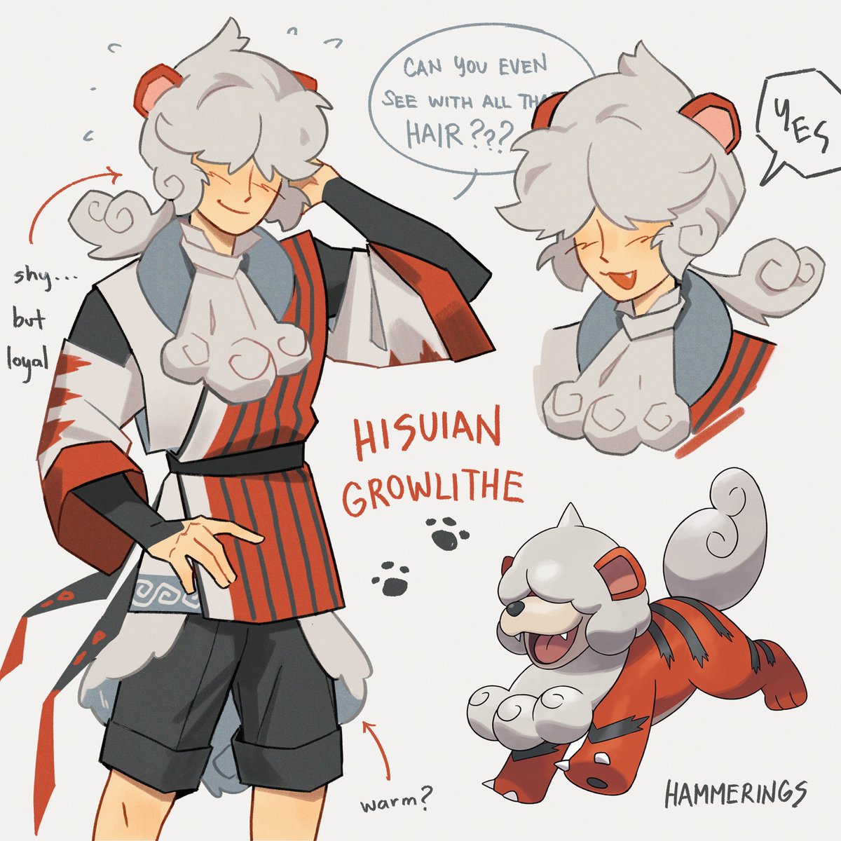 hisuian growlithe, aka the new goodest boy..... 🥺🔥 #pokemon 