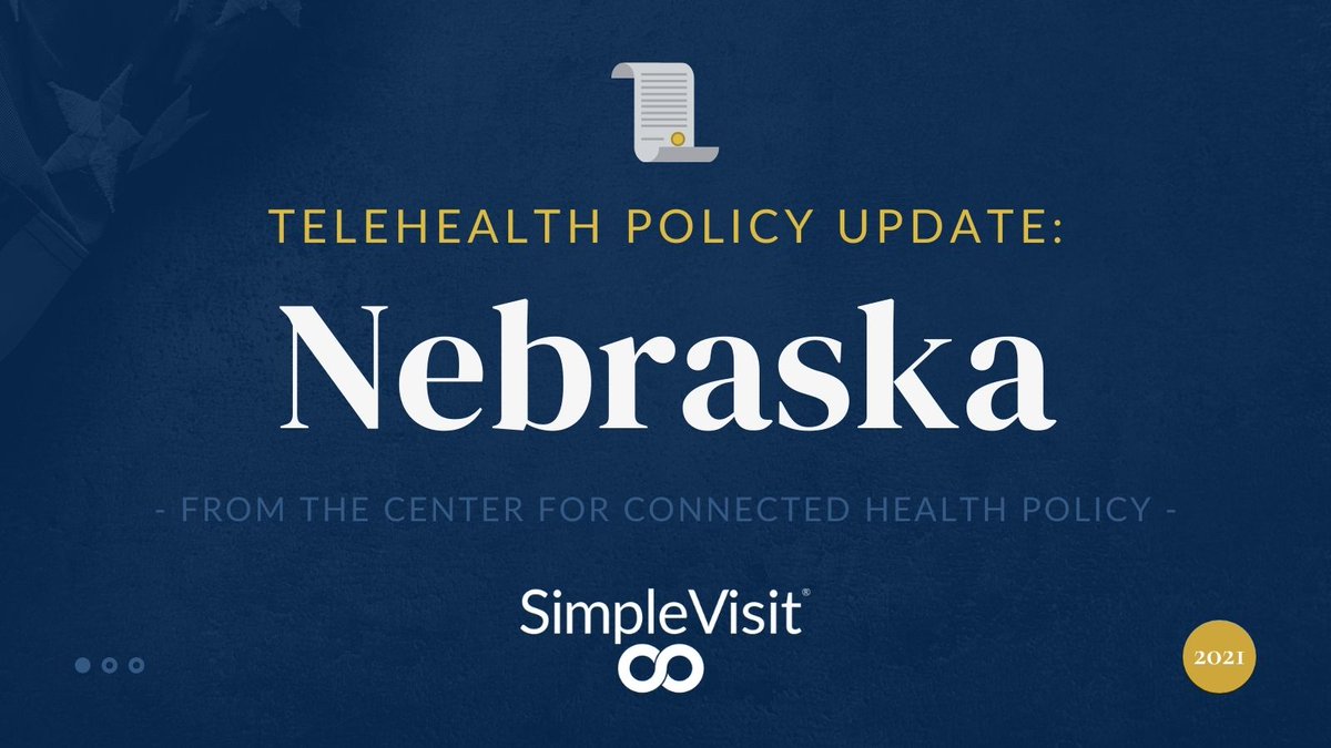 SimpleVisitMD's tweet photo. This weekend’s #TelehealthPolicyUpdate is for #Nebraska ! Check out the latest on your state’s telehealth policy: https://t.co/aku72ET7cK https://t.co/UTSArLBJJz