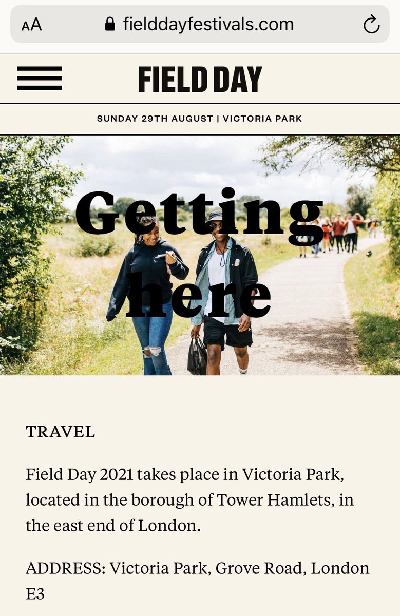 jsutts3016's tweet photo. @fielddaylondon 

Bit confused is it Victoria park or Drumsheds for location? https://t.co/0D2FdBJoO1