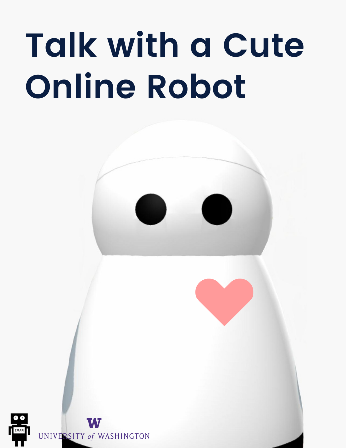 Elin Björling ☮️ (@elinbjorling) on Twitter photo Teens (ages 13-19)! Help <a href="/ProjectEMAR/">ProjectEMAR</a> understand how it feels to talk to a #robot online! 10-minute study where you talk to a cute robot and then tell us how it felt. All online - no human interaction! You get a $10 gift card for your time. bit.ly/emar-kuri-onli… Please R/T 🤖 Teens (ages 13-19)! Help <a href="/ProjectEMAR/">ProjectEMAR</a> understand how it feels to talk to a #robot online! 10-minute study where you talk to a cute robot and then tell us how it felt. All online - no human interaction! You get a $10 gift card for your time. bit.ly/emar-kuri-onli… Please R/T 🤖