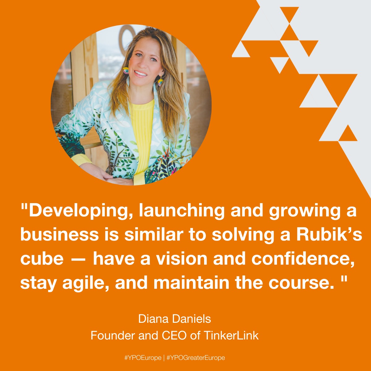 dianadaniels's tweet photo. My friends in @ypoglobal asked me what best practice would I recommend to #entrepreneurs looking to stay resilliant y
To #develop #launch and #grow your #business my best advise is to stay #Focus #agile and maintain your course toward your #vision!
#TWENTYFIRSTAUGUST #YPOEurope https://t.co/TfG5TjEktT