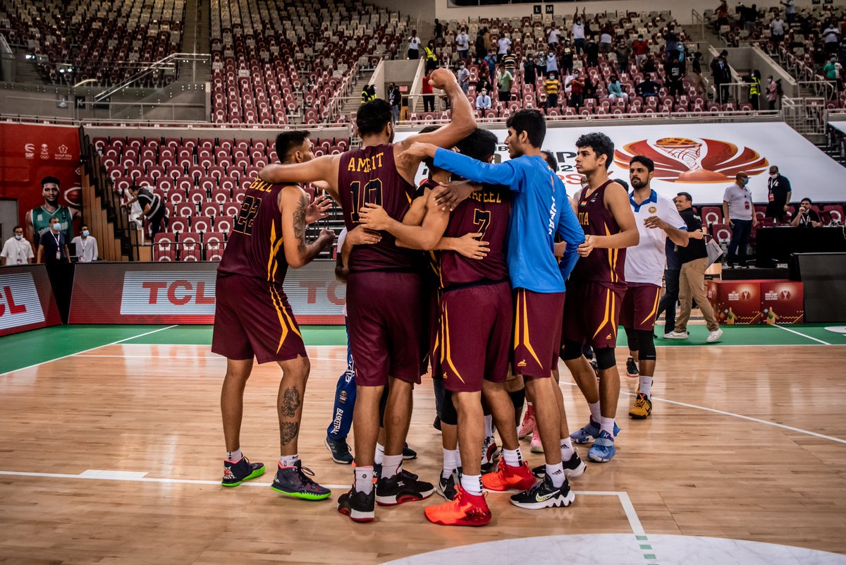 FIBAAsiaCup's tweet photo. 🙌 @BFI_basketball 🎉🇮🇳 https://t.co/kfNNnkk1xM