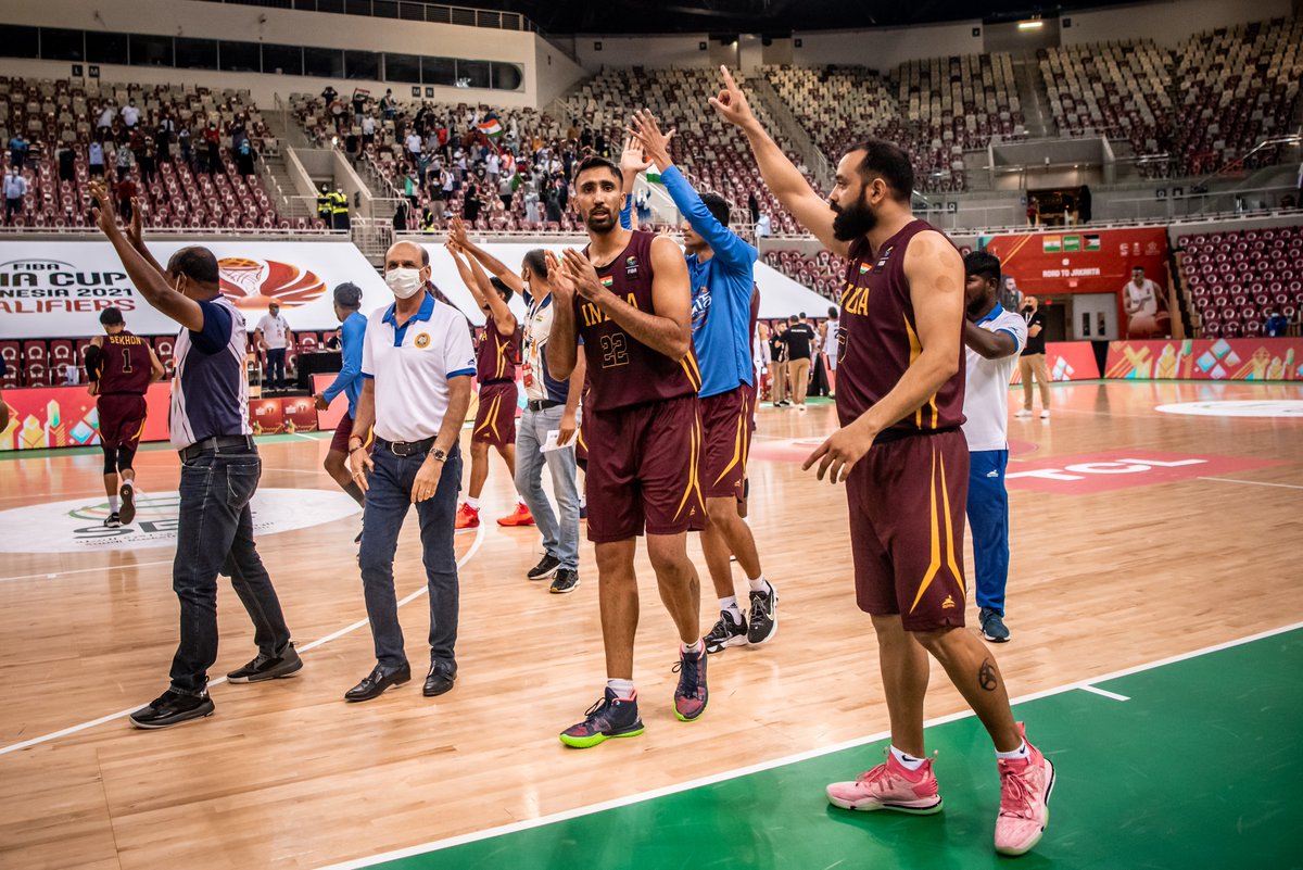 FIBAAsiaCup's tweet photo. 🙌 @BFI_basketball 🎉🇮🇳 https://t.co/kfNNnkk1xM