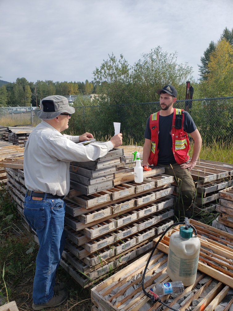 AurwestR's tweet photo. Our amazing Aurwest crew, working over the weekend reviewing core in Houston B.C. Thank you to our field crew led by Tim, Dave, Darren, Kyle, Elmer and Colin. #Gold #finance #smallcap #explorationmining #exploration #business #stocks #stockmarket #goldstocks https://t.co/1Pm3yuJKhP