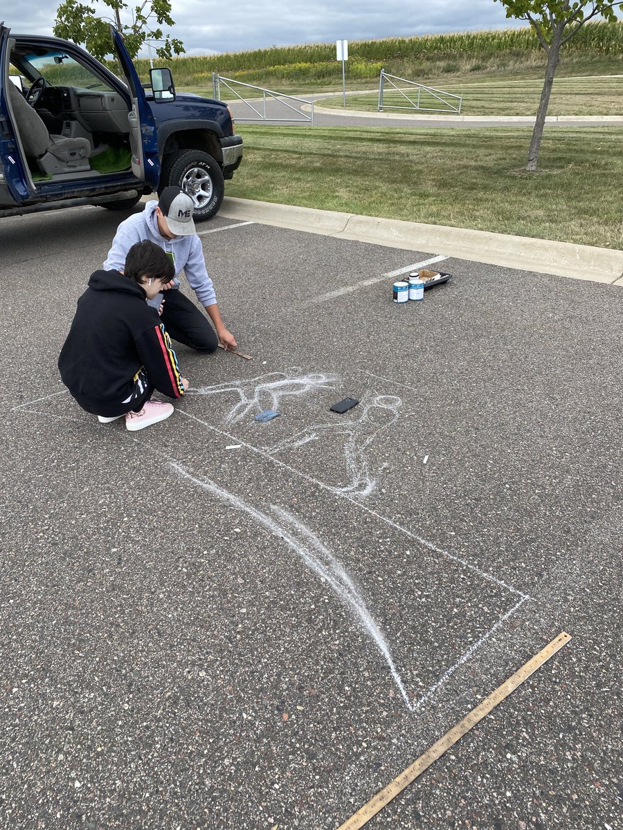 SandySkon's tweet photo. Things are looking great at our Parking Lot Painting Palooza @TweetKCS #KaleidoscopePride #CometsBooster https://t.co/af7xxJXb1x