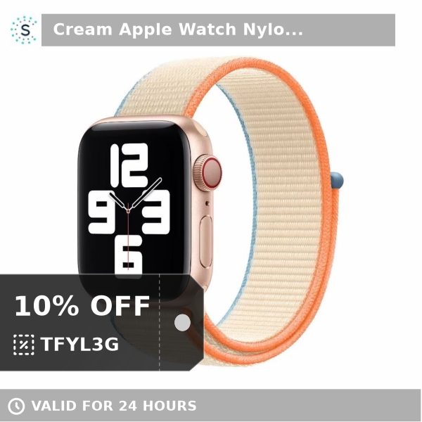 Straptastic1's tweet photo. Check out this bestseller 
😍 Cream Apple Watch Nylon Sport Loop 😍
Only £19.99. 

Shop now &amp; get an extra 10% off!
👉👉 https://t.co/rZF9OtUX0E https://t.co/WZdbz7xG4o