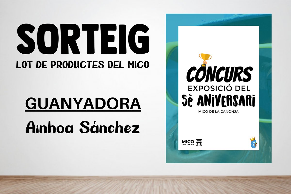 🖼CONCURS DE L'EXPOSICIÓ DEL 5È ANIVERSARI

👕Un lot de productes del Mico: Ainhoa Sánchez

#micodelacanonja #5èaniversari #exposició5èaniversari #lacanonja