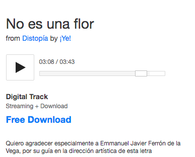 El agradecimiento es para ti <a href="/yerockye/">¡Ye!</a> , muchas gracias por permitirme ser parte de tus craciones, no puedo esperar para tu siguiente obra! 😝

The gratitude is for you, thanks for allowing me to be part of your creations, I can't wait for your next work!

yemusicye.bandcamp.com/track/no-es-un…