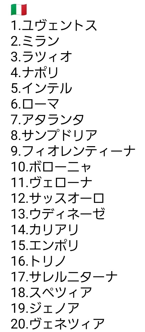 セリエa順位予想 Twitter Search Twitter
