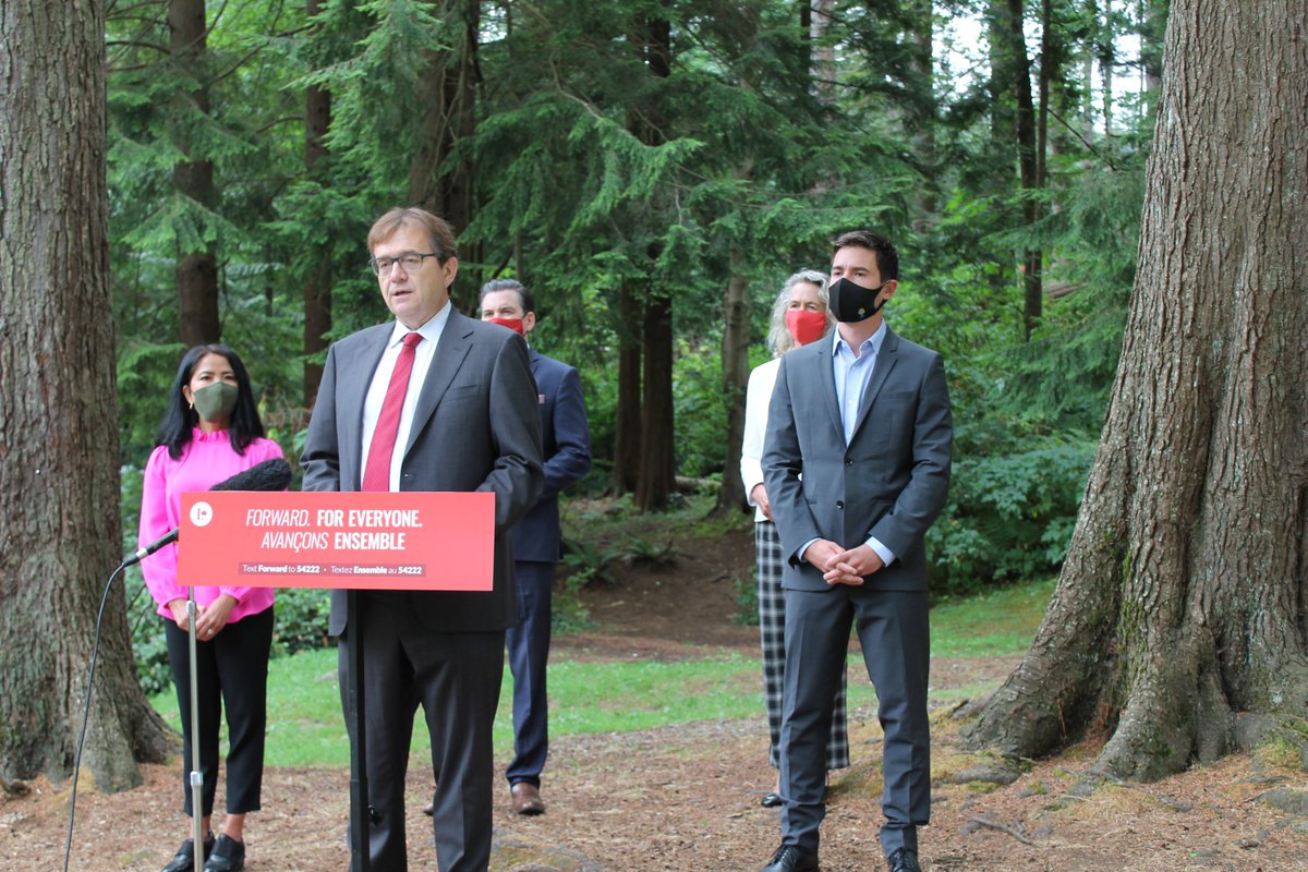 JonathanWNV's tweet image. Today, I was joined by @terrybeech, @JoyceMurray, @PatrickBWeiler and @VirginiaBremner to announce our plan to move forward and help British Columbia protect old growth forests. (1/2)