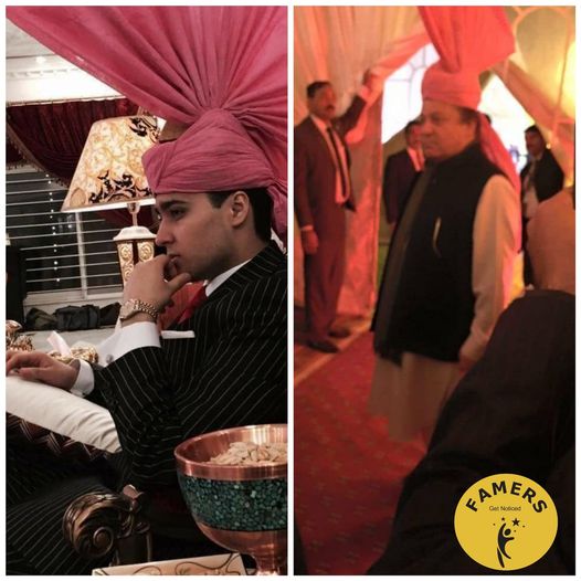 famerspk's tweet photo. Former PM Nawaz Sharif at wedding ceremony celebrations of his grandson (Junaid Safdar) son of Maryam Nawaz’s & Caption Safdar in London.
.
.
.
#junaidsafdar #maryamnawaz #captionsafdar #NawazSharif #weddingday #London https://t.co/8PFrFrd0aJ