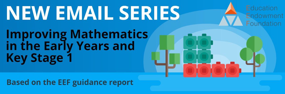 Have you signed up for our email series on Improving Mathematics in Early Years and Key Stage 1? 

Practical recommendations, delivered weekly, direct to your inbox 

>>mailchi.mp/eefoundation/e…