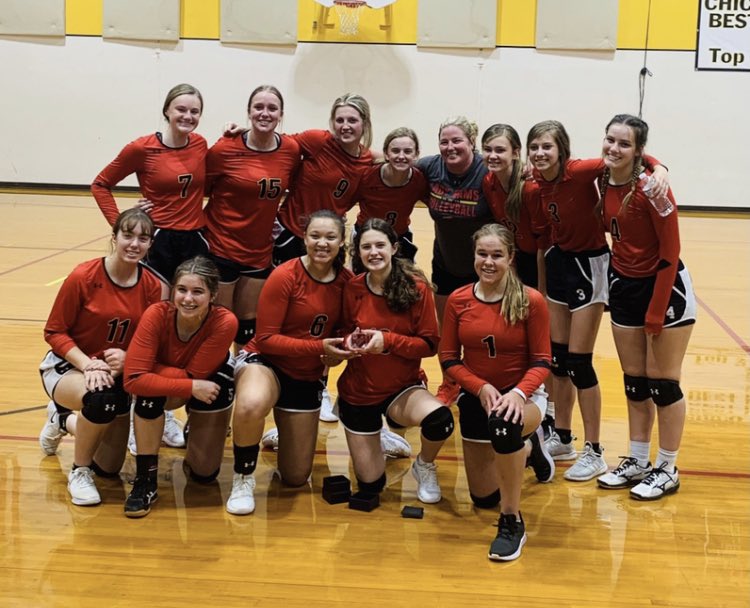 ladyrams_vball's tweet photo. Lady Rams Varsity Volleyball takes home Runner-Up in the Gold Bracket in Chico!!   JV volleyball are the Champions in the Silver Bracket! Great weekend for S&amp;S Volleyball! #RFND https://t.co/YzkM4zsYyF