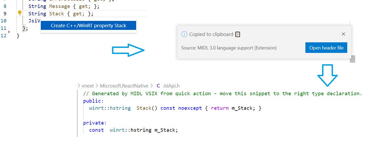 alexsklar's tweet image. The MIDL 3 #vsix extension now helps you update your C++/WinRT code  

@windowsdev #winrt #windowsruntime #cppwinrt #vscode @code