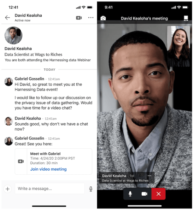 ChanPerco's tweet photo. #LinkedIn lance les appels vidéo natifs sans outil tiers.
Les utilisateurs de LinkedIn peuvent désormais se rencontrer virtuellement sans quitter l’application via @arobasenet https://t.co/7nsQ2iQXJi https://t.co/6C1WxxsZUR