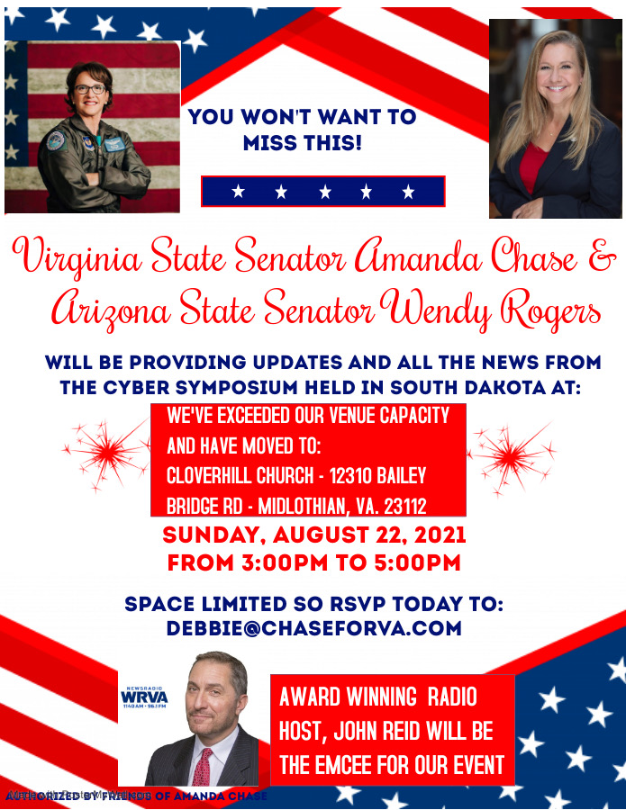 WendyRogersAZ's tweet photo. See you all tomorrow!!! #AuditVA #TakeBackVA  @AmandaChaseVA @JaromeBellVA @bigleaguepol @NationalFile @MediaRightNews1  @realTomPappert @JackHadders @realLizUSA @christina_bobb @NatalieJHarp @GoodForCongress @Cline4Virginia @jfradioshow @PoliticalLinz @JennaEllisEsq @Saorsa1776 https://t.co/PVlQVHTI1f