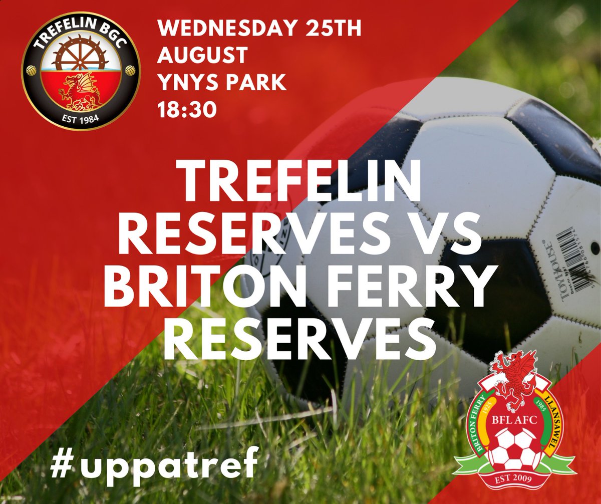 TrefelinRes's tweet photo. We play our first game in the FAW reserve league South West on Wednesday as we welcome Briton ferry reserves to Ynys park.
#uppatref https://t.co/x9z8Qok1GT