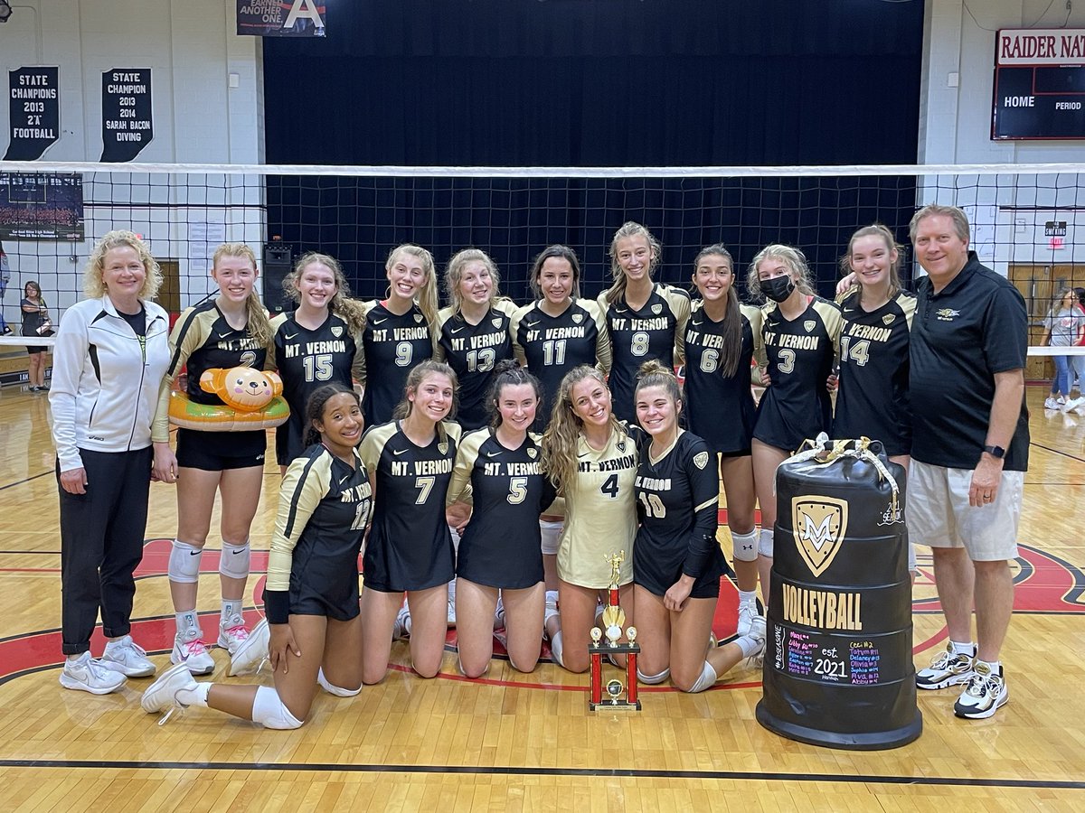 Mt Vernon High School Volleyball Alumni (@mv_volleyball) on Twitter photo Mt Vernon won the Ritter tournament with a sweep vs a scrappy Ritter team. 3-0 on the day and 7-0 overall!
#RiseAsOne <a href="/mvmarauders/">Mt. Vernon Athletics</a> <a href="/IndianaPrepVB/">IndianaPrepVolleyball.com</a> #NeverSettle Mt Vernon won the Ritter tournament with a sweep vs a scrappy Ritter team. 3-0 on the day and 7-0 overall!
#RiseAsOne <a href="/mvmarauders/">Mt. Vernon Athletics</a> <a href="/IndianaPrepVB/">IndianaPrepVolleyball.com</a> #NeverSettle