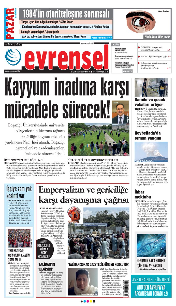 Evrensel Gazetesi tweet media