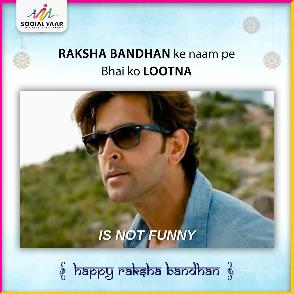 SocialYaar's tweet photo. To all the Sisters out there...It's not at all Funny🤷🏻‍♂️

Social Yaar Team wishing you all a Happy #Rakshabandhan

#SocialYaar #Rakhi #RakshaBandhanSpecial #RakhiSpecial #RakhiGifts #brother #sister #festival #gift #happyrakshabandhan #rakhifestival #mumbai #Thane #NaviMumbai #Pune https://t.co/kN8CjOItHI