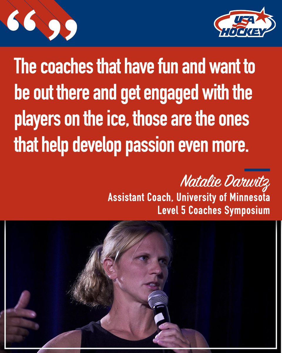 Three-time Olympian Natalie Darwitz stopped by the Level 5 Coaches Symposium to drop some words of wisdom. 👏