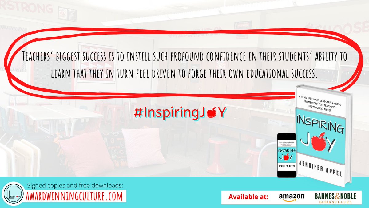 Are you looking for an elegant way to infuse SEL into your daily academic lesson plans? Check out #InspiringJoy Grab a copy on: Amazon: amzn.to/3sFmnhn B/N: bit.ly/3iXCgMJ Signed Copies: bit.ly/2Us3nWK #LESSICONS #AwardWinningCulture