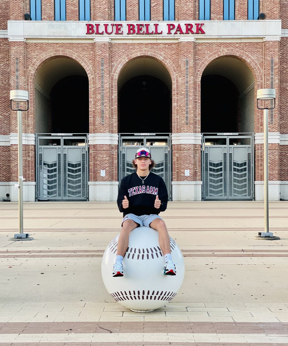 WSanford24's tweet photo. First, I would like to thank the Lord for giving me this opportunity. I am extremely blessed and excited to announce my commitment to play baseball at Texas A&amp;M University! I would like to give a special thanks to my coaches, teammates, and my family ! https://t.co/A8dcAWZ4De