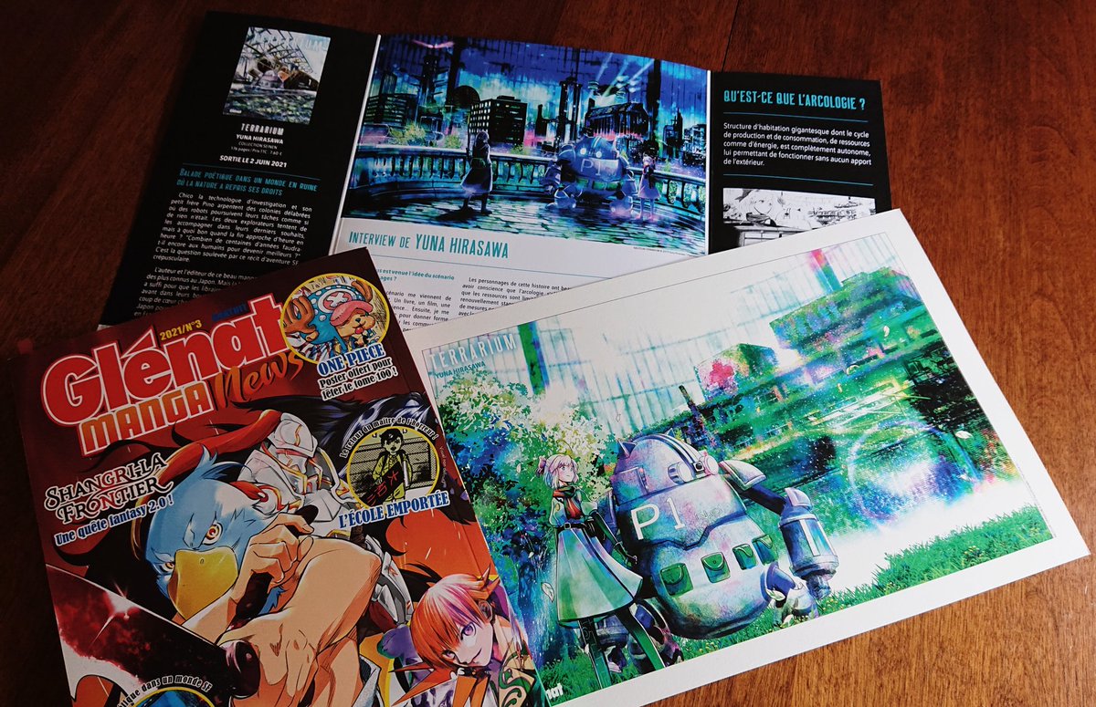 平沢ゆうな 漫画家 新作準備中 フランス語版 鍵つきテラリウム のパンフレットや出版社の冊子が届いた すごく豪華 いいんですか こんなパンフレット作って頂いちゃって ありがとうございます ありがとうございます